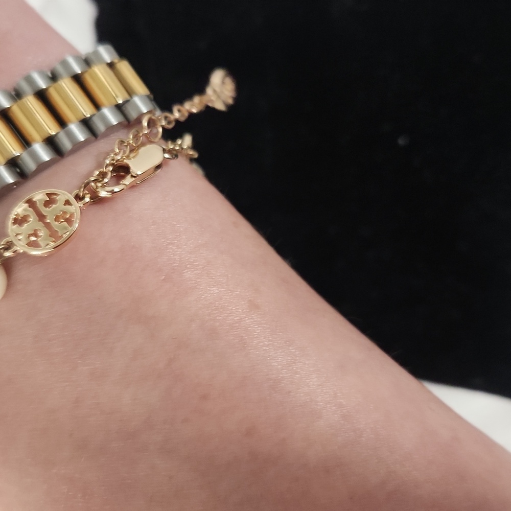 Tory Burch Gold and Pearl Bracelet - Picture 4 of 5